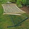 The Hamptons Collection 52" x 76" Natural Cotton Rope Macrame Single Hammock and 2-Point Stand Set